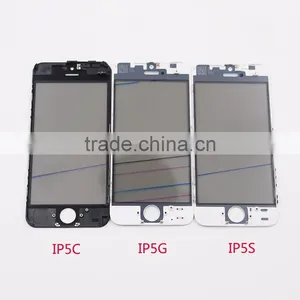 Glass With Frame With OCA With Polarizer 4 in 1 Assembly For IPhone5 Repair Part With Best Quality thumbnail-2