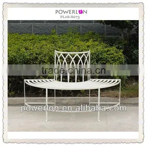 Vintage Garden Metal Round Tree Bench thumbnail-4