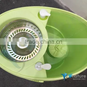 360 SPINNING ROTATING SPIN FLOOR MOP & BUCKET SET + 2 MICROFIBRE CLEANING HEADS thumbnail-3