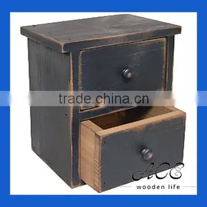 Vintage Wooden Bedside Table Night Tbale With Drawer thumbnail-1