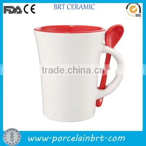 Novelty Color Inside Coffee Mug With Spoon in Handle thumbnail-1