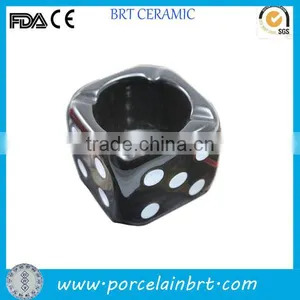Ceramic Dice Print Decorative Modern Ashtray thumbnail-1