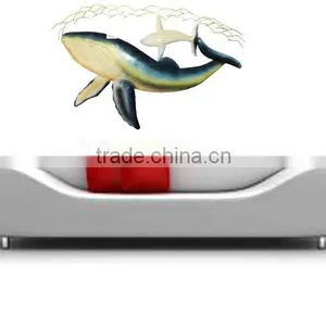 Decorative Metal Wall Decor Blue Whale Fish Large thumbnail-2