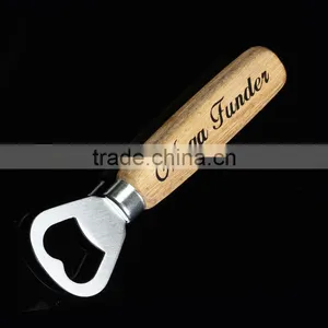 Fancy Trade Assurance Promotion Custom Wood Beer Bottle Opener With Wooden Handle Wholesale thumbnail-2