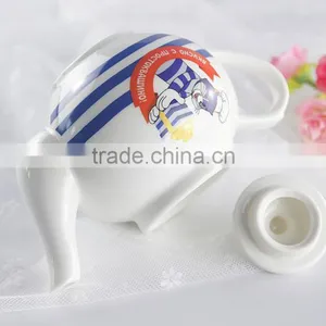 Hot Selling Products White Porcelain Cartoon Printing Teapot Wholesale thumbnail-5