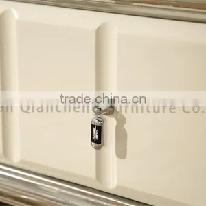 Dining Room White TV Stand Marble Top thumbnail-5