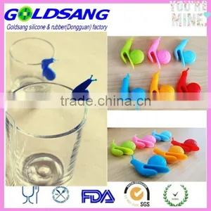 6pcs Cute Snail Shape Silicone Tea Bag Holder thumbnail-4
