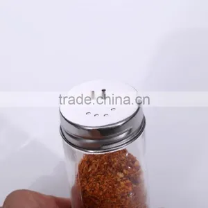 4oz Clear Round Glass Spice Jars With Metal Screw Top Lid thumbnail-3