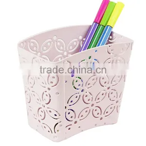 Pink Arc-shaped Metal Punched Pen Ruler Pencil Holder thumbnail-5