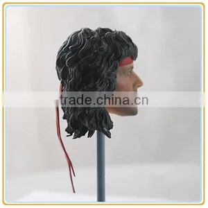 Custom Vinyl First Blood Figure Bust Statue Head Figurine for 12'' Action Figure Body thumbnail-1