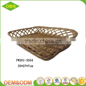 Cheap Woven Decorative Tray Wicker Fruit Basket thumbnail-4