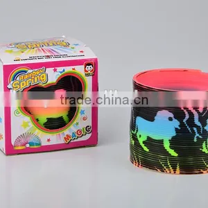 Plastic Colorful Magic Rainbow Spring With Printed Animal Toys/hot Sale Rainbow Circle thumbnail-1