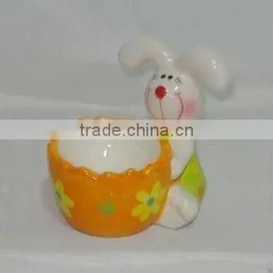 Wholesale Easter Ceramic Candle Holder With Bunny Design thumbnail-1