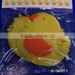 2017 Yellow Ducks Rubber Ducky Baby Shower Nursery Party Decoration Felt Garland Made in China thumbnail-1