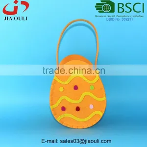 BSCI Audit Factory Easter Decoration Nice Non-woven Felt Egg Easter Basket thumbnail-5