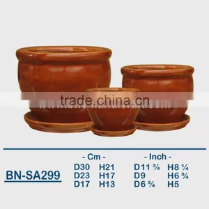 Vietnamese Ceramic Glazed Indoor Pot/ Indoor Planter BN-SA299 thumbnail-1
