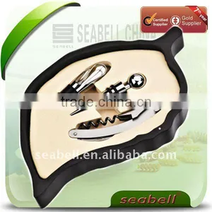 3 Pcs in Wooden Box Set Wine Opener thumbnail-1