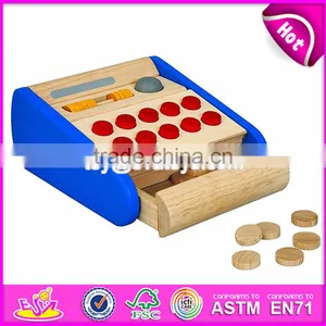 Новый стиль деревянный кассовый аппарат - игрушка для имитационного игры детей W10A062 thumbnail-1