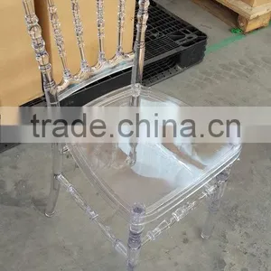 Wholesale Clear Resin Wedding Party Renal Crystal Clear Wedding Chair thumbnail-4