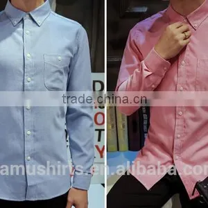 Button Down Collar Mens Oxford Shirts Slim Fit Casual Dress Shirts thumbnail-3