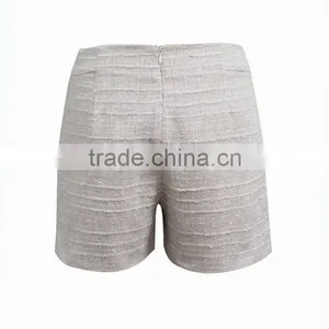 2015 New Designed Ladies Tweed Fashion Short thumbnail-2