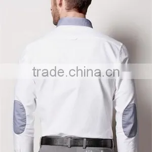 New Design Contrast Fabric Made to Measure Cotton Slim Men Shirt BSZ0080 thumbnail-2
