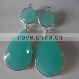 Latest Design Handmade Turquoise Stone Necklace With Earrings thumbnail-2