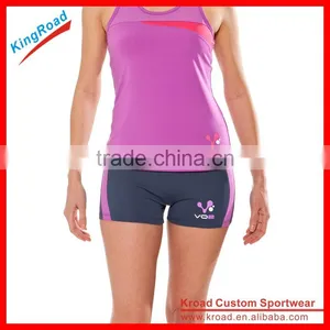 Womens Running Shorts With Contrast Dolphin Hem thumbnail-1