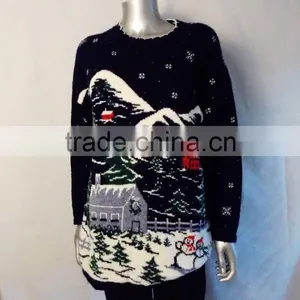 Ueknix Snitted Christmas Sweaters Ugly Sweaters Pullover Christmas Jumper thumbnail-3
