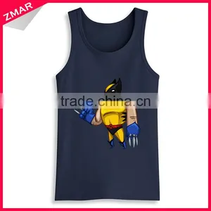 Fashion Latest Design Print Bulk Mens Sleeveless Tank Top Tee White T-shirts thumbnail-1