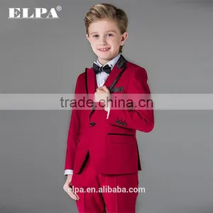 ELPA NXB0100 RED Designer Fancy Wholesale Black 3 Piece Kids Boys Suits thumbnail-1