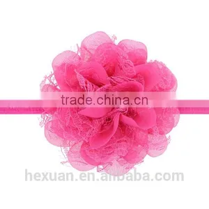 Handmade Crochet Baby Headband Flower Hairband for Girls thumbnail-3