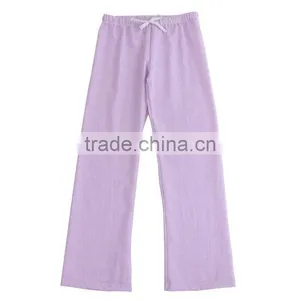Adjustable Satin Drawstring Monogrammed Seersucker Pants thumbnail-3
