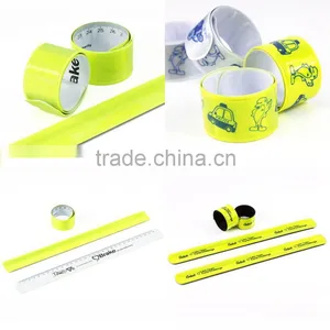 Custom Night High Visibility Reflective Cuff Strap Snap Pop Band Bracelets thumbnail-3