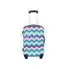 Colorful Raised Grain PC Hard Luggage Cases Rigid Suitcase With Zipper Pocket Inside thumbnail-1