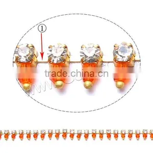 Best Selling Products Brass Rhinestone Chain Roll thumbnail-2