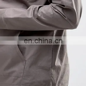 Oversized Woven Crew Sweatshirt With Half Zip thumbnail-3