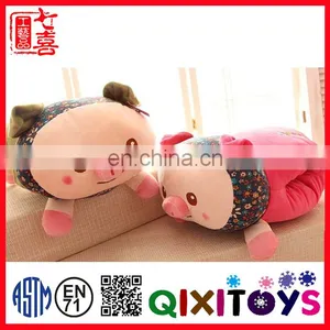 Cute Red Smile Pig Hand Warmer Pillow and Cushion thumbnail-1