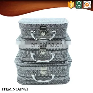 Small Fashional Imitation Wool Paper Suitcase thumbnail-1