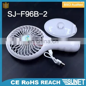 Desk Table Stand USB Power Rechargeable Two Leaves Mini Fan Rechargeable thumbnail-3