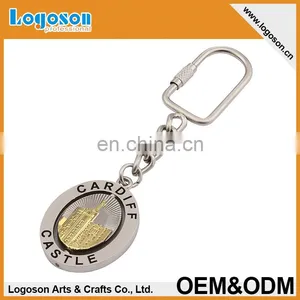 OEM/ODM Zinc Alloy Nickel Plated Custom Logo Metal Keychain for Saleing thumbnail-2