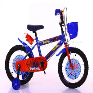 Kids Bike With Basket Steel Children Spider Man Bicycle China Factory Wholesale thumbnail-1