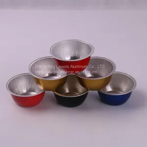 Wholesale Colorful Round Smooth Wall Aluminum Foil Bowl thumbnail-3