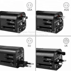 LED Logo Travel Multiple Plug/World Travel Adapter/Electrical Adapter Plug thumbnail-2