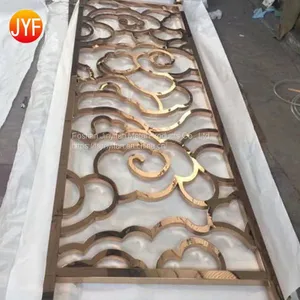 Multifunctional Indoor Decorative Room Divider Movable Laser Cut Metal Partition Screen thumbnail-1