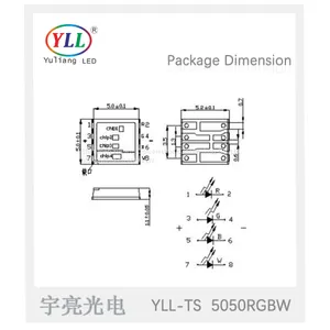 0.3w 0.4w Epistar Cree Chip 4 in 1 8pin Rgbw Led Chip Smd thumbnail-3