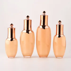 Cosmetic Skin Facial Treatment Essence Lotion Cream Bottle With Pump , Unique Sustainable Cosmetic Beauty Packaging Jars thumbnail-3