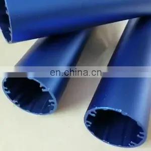 6063 t5 Aluminium Profile Anodised Factory / Blue Color Extruded Aluminium Profile / Aluminium Extrusion Tubes Square thumbnail-1