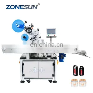 ZONESUN ZS-TB831 Container Automatic Adhesive Box Labeling Machinery Automatique Sticker For Flat Surface thumbnail-1