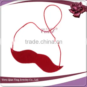 Wholesale Beautiful Color Mini Party Fake Handlebar Beard Moustache With Elastic for Ladies thumbnail-4